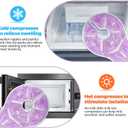 2 x Breast Therapy Ice Packs, Hot and Cold Breast Pads, Breastfeeding Essentials Large Gel Bead Packs for Moms, 2 Pack (Purple, L)