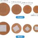 NOLITOY 100pcs Small Patches Finger Wounds Patches Waterproof Wounds Protector Round Tape Stickers Breathable Fabric Coverlet Dressing Brown