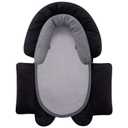 Pro Goleem Breathable 3-in-1 Infant Car Seat Head Support, Soft Infant Car Seat Insert, Carseat Cushion for Toddler, Perfect for Car Seat, Strollers, Swings, Carrier, Bouncer, Black and Grey