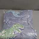 Giggling Getup Glow in The Dark Wearable Blanket Hoodie for Girls and Boys Warm Cozy Sherpa Fleece Hooded Blanket Sweatshirt Oversized Hoodie with Giant Pocket & Sleeves for Kids Blue Dinosaur Glow