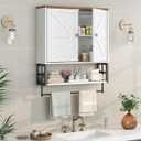 Wall Mounted Bathroom Storage Large Farmhouse Medicine Cabinet, 5.9"D x 21.65"W x 25.98"H