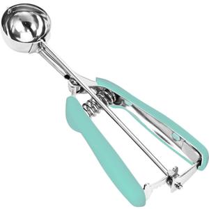 Ice Cream Scoop, 18/8 Stainless Steel Cookie Scoop, Cookie Scoops for Baking, 1.5 Tbsp/ 23ml/ 0.7 oz Cookie Dough Scoop, Ice Cream Scooper with Trigger Release, Cookie Scooper for Baking (Mint Green)