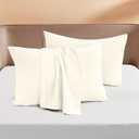 Square (20x20) Pillow Cases - Pack of 2 - Envelope Closure - Soft 600-TC Long-Staple Cotton Fabric - Pillow Covers Square Pillow Cases 20x20 Inches (Solid, Ivory)