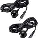 Uxcell IR Infrared Receiver Extender Cable 2.5mm Jack 6.5FT Long 26-39FT Receiving Distance Black Head 2pcs
