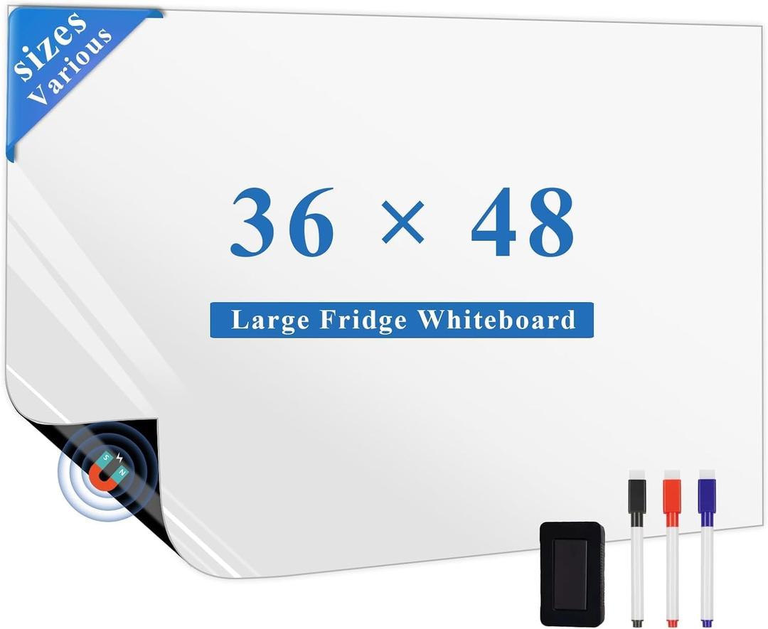 Large Magnetic Fridge Whiteboard: Keep Every Family To-Do List Clear