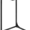 VASAGLE C-Shaped End Table, Side Table for Sofa, Couch Table with Metal Frame, Small TV Tray Table for Living Room, Bedroom, Rustic Brown and Black