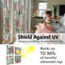 Decorative Rose Stained Glass Window Film, Rose Stained Glass Window Film for Bathroom Shower Door Heat Anti UV