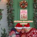 ShowDraven Pink Christmas Nutcrackers Wall Art Decorations Hanger Frame, Outdoor Indoor Merry Christmas Wall Decor for Kitchen Bedroom Bathroom Office, 12x16 Inch