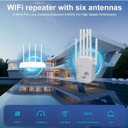 2026 WiFi Extenders Signal Booster for Home, 1200Mbps Dual-Band 5GHz 2.4GHz Signal Long Range Up to 10000 sq. ft & 50 Devices (6 Antennas)