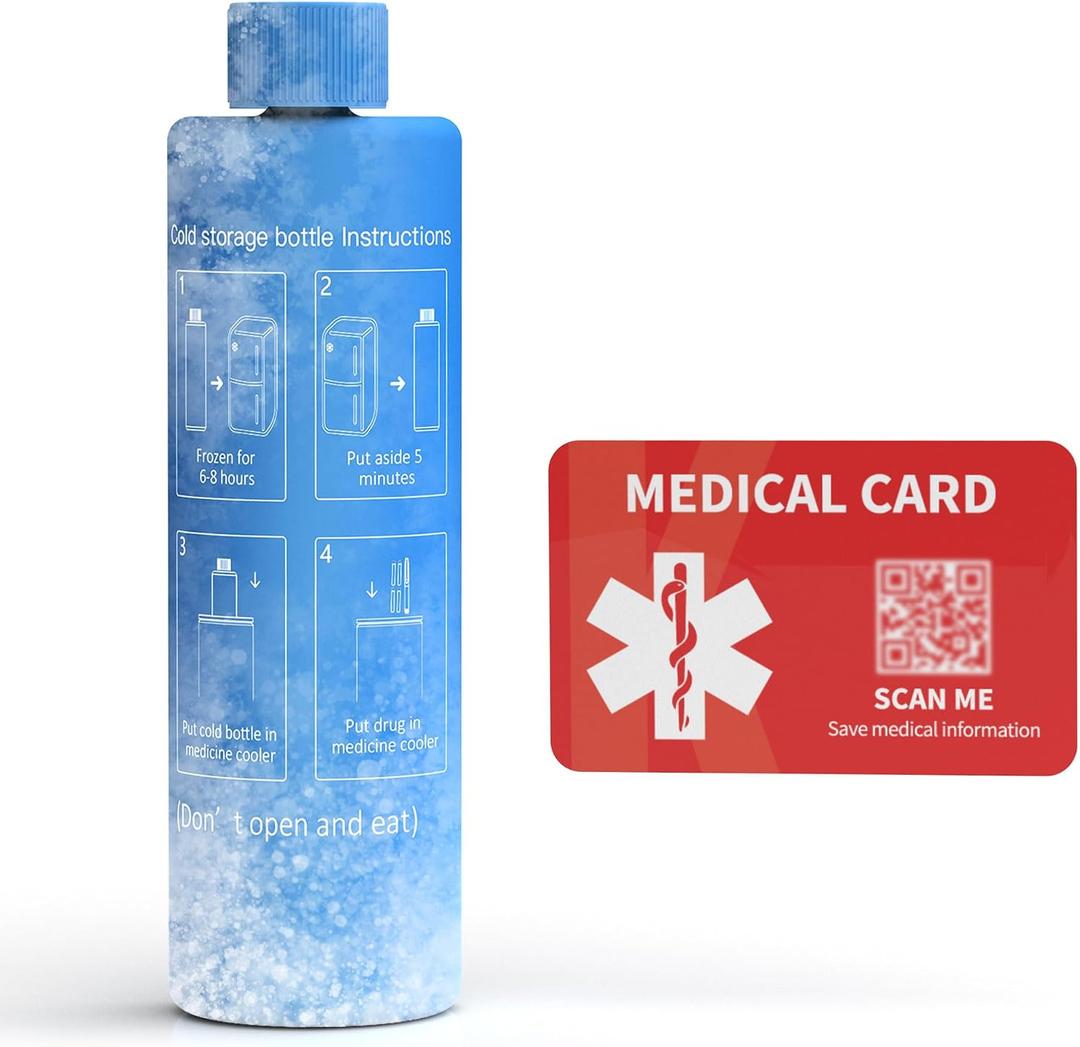 Biogel Ice Pack Suitable 3-5 Ppen Insulin Cooler Travel Case