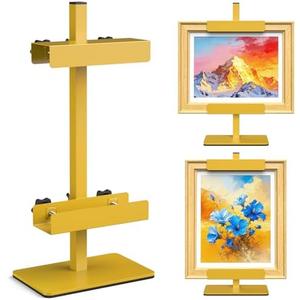 CZMIYRPY Tabletop Easel Stand Picture Easels for Display Up to 15.5" H Gold Picture Frame Stand Table Top Easel Metal Picture Easel for Photos, Painting, Artwork, Books (Base: 1.32 lbs)