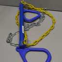 18" Trapeze Swing Bar Rings 48" Heavy Duty Plastic Coated Chains Swing Set Accessories Playground Swing Seat…