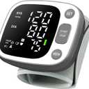 Oklar Blood Pressure Monitors for Home Use Rechargeable Wrist Digital BP Machine Cuff with LED Backlit Display, Voice Broadcast, 240 Memory Storage for 2 Users with Carrying Case, Grey
