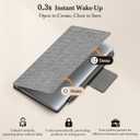 Ayotu Case for Remarkable Paper Pro Move 7.3" with Multi-Angle Stand, 1:1 Fit Smart Folio Cover with Auto Wake/Sleep | Premuin Fabric Cover | Microfiber Lining | Strong Magnet(T-Gray)