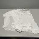 Lilosy Sexy Open Front Closure Floral Lace Mesh Sheer Babydoll Lingerie Dress with Thong 2 Piece (Small, White)