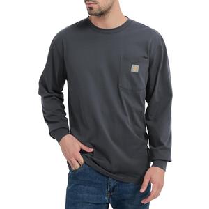 Men's Loose Fit Heavyweight Work Long Sleeve T-Shirts Comfort Pocket Tee, 3XL Tall
