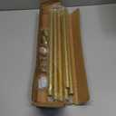 GXOACKJ Curtain Rods for Windows 48 to 84 Inches, 5/ 8 Inch Gold Adjustable Small Curtain Rod Set with Brackets for Bedroom Living Room