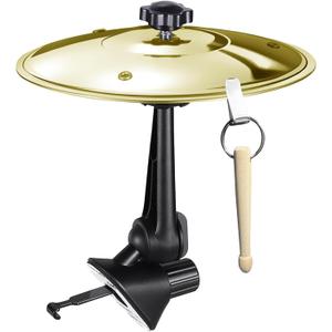 Car Cymbal, Mini Car Cymbal for Air Vent, with Compact Drum Stick, Drum Crash Cymbal Accessory for Car Dash Interior Decoration, Golden, by ALLCIFP