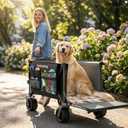58" L Extender Collapsible Wagon, Extra Long with Tailgate