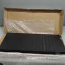 3 Tier Bamboo Shoe Rack Bench, 90cm Strip Pattern Stool, 35.43" x 11.02" x 17.72", Black