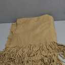 Vonty Light Brown Knitted Blanket with Tassels Fringe 50" x 60", Super Soft Knit Throw Blanket, Farmhouse Decorative Lightweight Blanket for Couch, Sofa, Bed