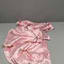 SWOMOG Womens Silk Satin Pajamas Set Long Sleeve Button Down Sleepwear 2 Piece Lounge Set Pj Set XS-3XL (Large, Pink)
