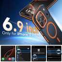 Magnetic 3 in 1 for iPhone 17 Pro Max Case, [Omni-Directional Protection] with 1x Screen Protector + 1x Camera Cover, [Seamless Work with Magsafe] Protective Case for iPhone 17 Pro Max Cosmic Orange
