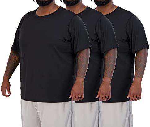 Real Essentials: Men’s Big & Tall Tech Stretch Long-Sleeve & Short-Sleeve Dry-Fit T-Shirt 5XT