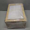 Large Decorative Box Lid Display, Woven Rattan Jewelry Box with Glass Boho Vintage Decor Craft Organizer Rattan