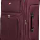 SwissGear Sion Softside Expandable Spinner Luggage Durable Lightweight Travel Suitcase, Merlot, Checked-Large