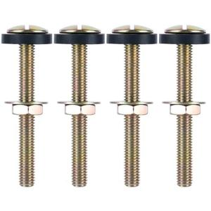 Toilet Tank to Bowl Bolt Kit 6101 Heavy Duty 4Pcs, M8 Toilet Tank Replacement Kit Universal Design Fit Most Toilets, Compatible with Fluidmaster 6101 , Pack of 4
