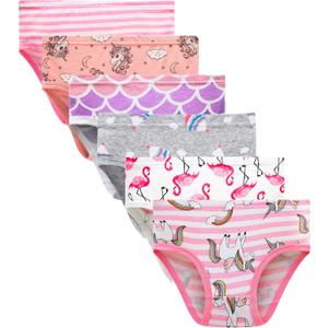 Winging Day Little Girls' Cotton Panties Baby Toddler Soft Underwear Multipack (8, Color #37222)