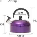 2.7 Quart (3 L) Tea Kettle, Food Grade Stainless Steel Teakettle is Best for Boiling Water, Brewing Tea, and Making Coffee (Purple)