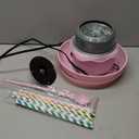 Cotton Candy Machine, Mini Cotton Candy Maker for Kids, Pink Vintage Candy Maker for Christmas Gift, Home, Birthday Family Party, Includes 20 Cotton Candy Sticks & Sugar Scoop