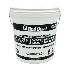Red Devil 0841EW E-181 Duct Seal, Fiber Reinforced Water Based Duct Sealant, 1 Gallon, White, Made in USA