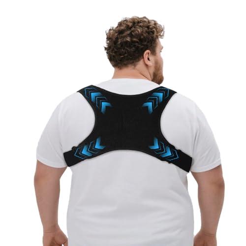 King Mills Plus Size Back Brace for Lower Back Pain, Breathable Posture Corrector for Women & Men Plus Size 3XL to 6XL, Adjustable Support Brace for Big & Tall