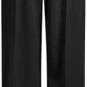 ODIZLI Women's High Waist Wide Leg Pants Casual Trousers Sweatpants Lounge Wear Fashion (Black, M)