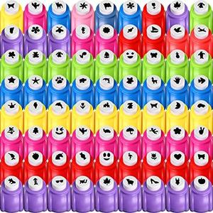 68 Pieces Scrapbook Paper Punch Hole Punches Shape Mini Gift Card Punch Small Scrapbooking Shape Cutters for Kids Nail Arts Stamp Supplies DIY Craft Fun Projects, 68 Styles