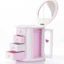 Renawe Girls Musical Jewelry Box Necklace Storage Accessories Gifts Cute Kids Jewelry Boxes for Little Girl Toddler Children Jewelry Organizer Best Girls Birthday Gift Stuff Child Music Jewelry Box