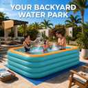 Inflatable Pool for Adults with Pump 120" X 68" X 27"