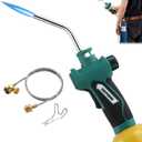 Propane Torch Head with igniter, Trigger Start Blow Torch with Cylinder Clip & Stainless Steel Hose, Welding, Soldering ((Fuel not included)