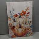 ZHOUWALLPIC Pumpkin Canvas Wall Art Farm Fall Leaves Paintings Autumn Harvest Picture Prints Bedroom Decor Framed Ready to Hang(Autumn-1,16.00" x 24.00")