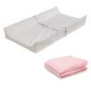 Delta Children Contoured Changing Pad with Plush Cover, Pink (2 Piece Set)