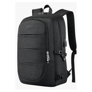 AMBOR Travel Laptop Backpack for Ｍen, 15.6-17.3 inch Laptop Backpack for School, Anti Theft Business Work Backpack with USB Charging Port, Water Resistant College Computer Bag for Men & Women, Black