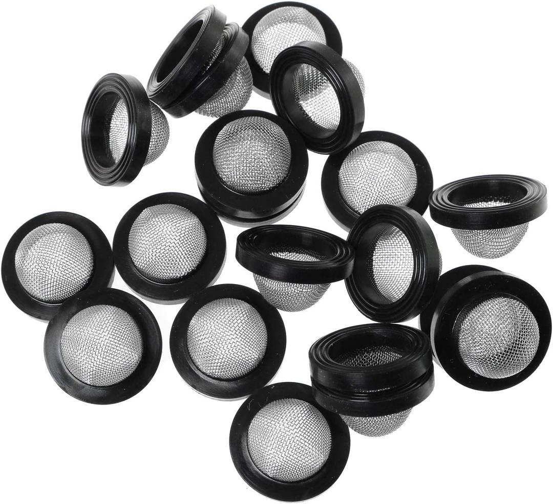 Hose Filter Net 20PCS Seal O Ring Hose Rubber Washers Gaskets with 304 Stainless Steel 60 Filter Screen for 1/2 Inch Shower Head