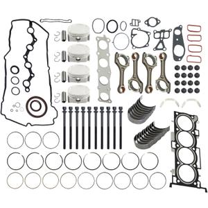 G4KE 2.4L Engine Rebuild Overhaul Kit w/Con Rods Compatible with Sonata Tucson Santa Fe Forte Optima 2008-2019