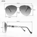 Jessica Simpson Women's Metal Aviator Pilot Sunglasses