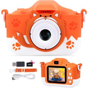 Kids Camera for Boys Girls, 1080P HD Digital Video Camera with 32GB SD Card for Toddlers, Birthday Easter Gifts for Kids 3-12, Cute Kids Toys Portable Little Girls Boys Gifts for 3 4 5 6 7 8 Years Old