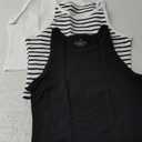 Kole Meego Crop Tops For Women Workout Cropped Tank Top High Neck Camisole Yoga Shirts Athletic Undershirts 4 Pack (Small, Black/White/Grey/Striped)