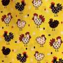 Chicken Farmhouse Yellow Chicken Valance Sale Cotton Window, Curtain Treatment 42W x 14L